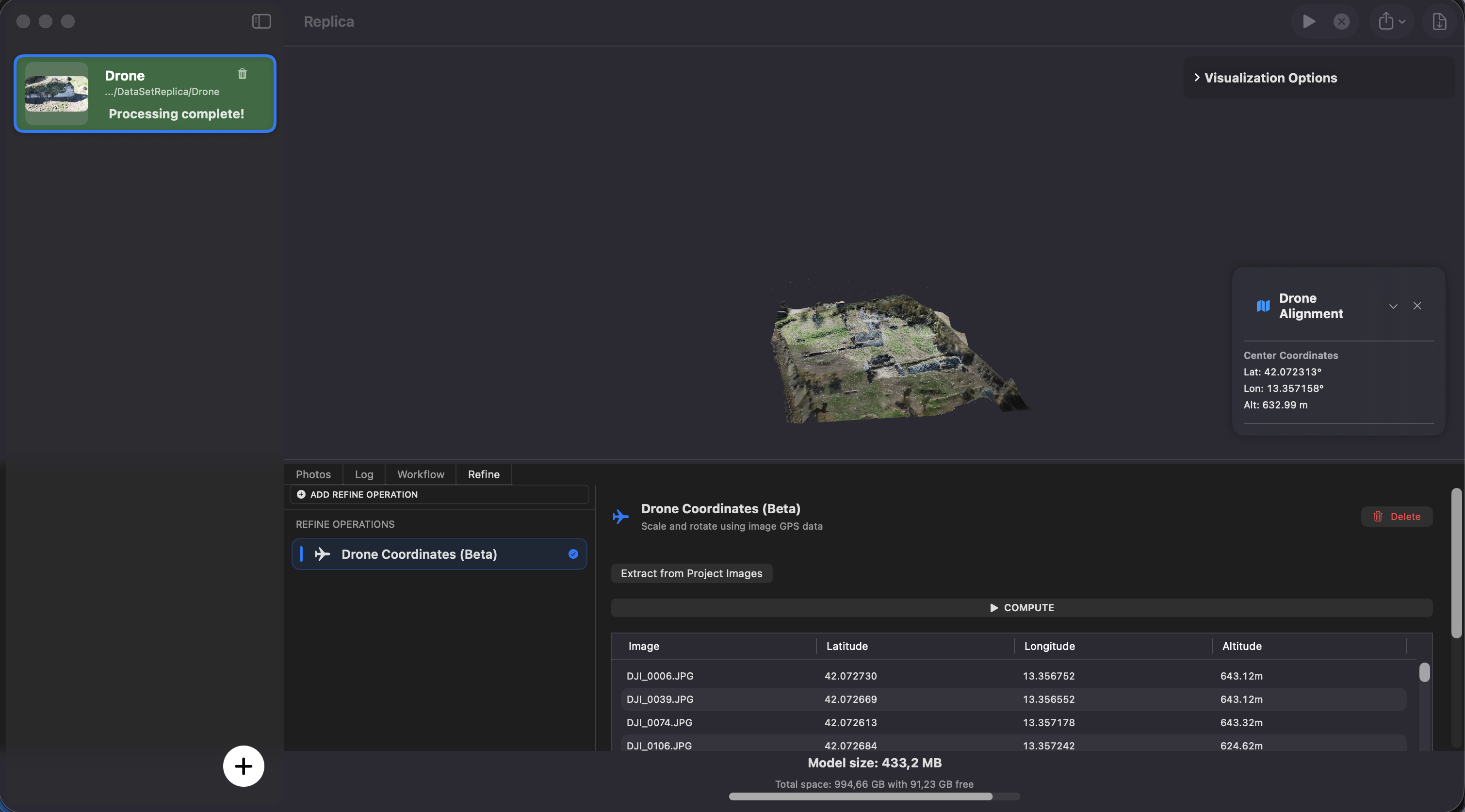 Operazione Drone Coordinates